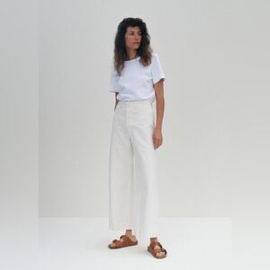 Jesse Kamm Wide Leg Sailor Pants in Salt